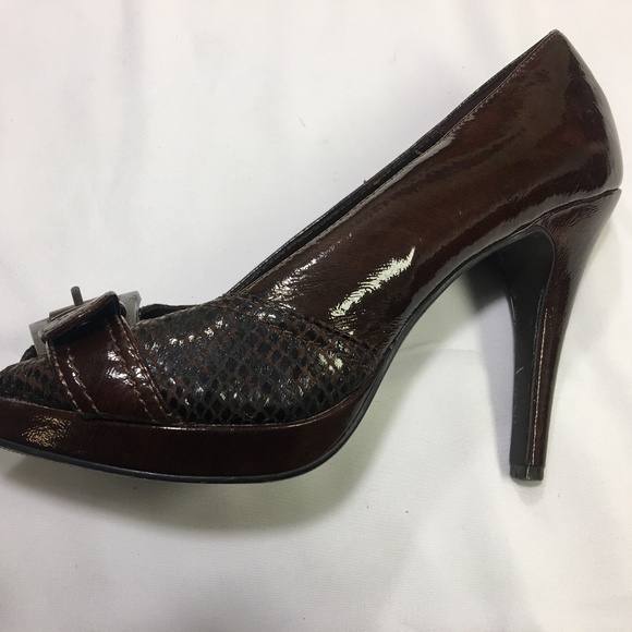 Maurices Women's Peep Toe Heels Brown 8.5M - Picture 3 of 8